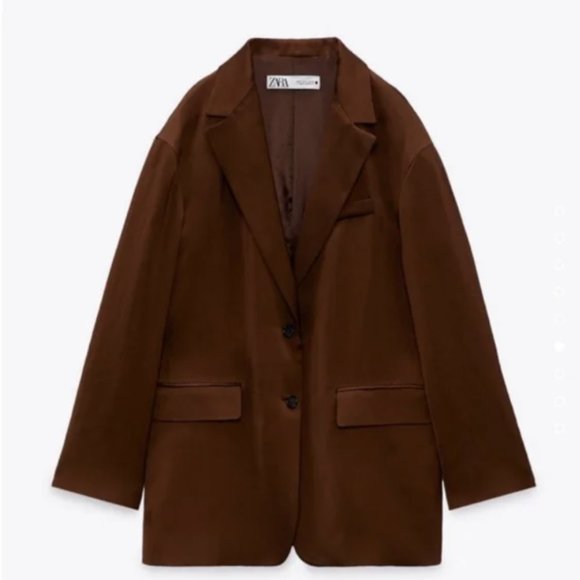 Zara oversized satin effect blazer - Picture 5 of 11